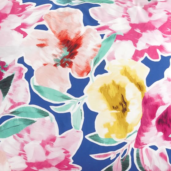 558x558 Watercolor Blooms Reversible Duvet Cover + Sham Pbteen - Watercolor Cover Photo