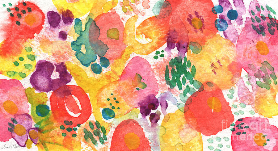 900x489 Watercolor Garden Painting By Linda Woods - Watercolor Cover Photo