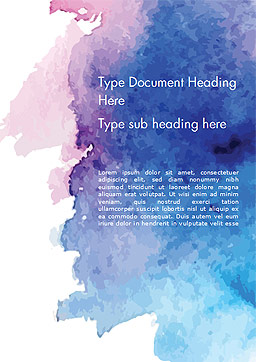 256x362 Watercolor Stains Word Template 14579 - Watercolor Cover Photo