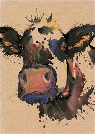 400x560 Watercolor Cow Boxed Set Paper Luxe - Watercolor Cow