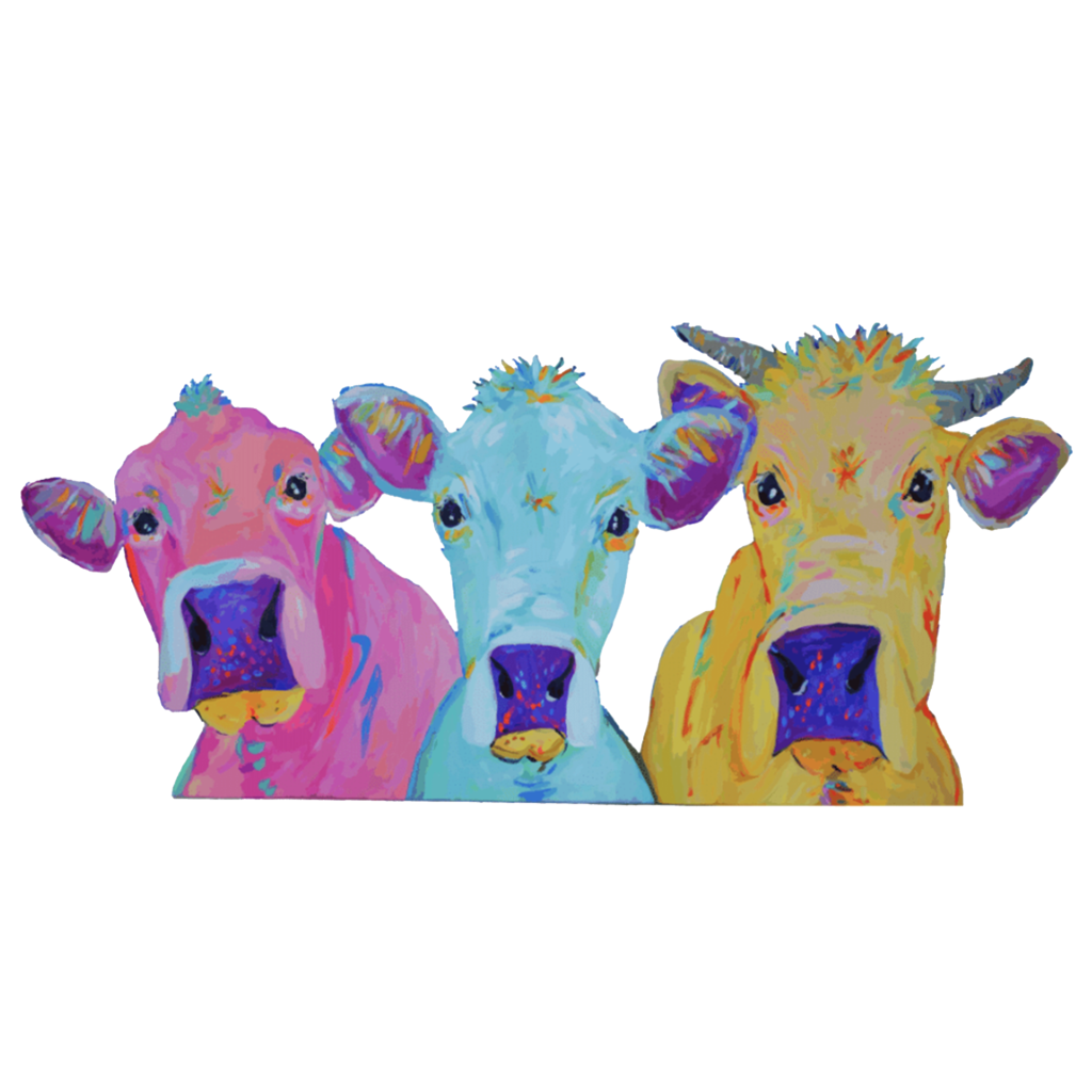 1024x1024 Watercolor Cows Trio Luckybird Clothing Co. - Watercolor Cow