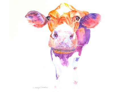 475x323 Mikkey Tarantino Watercolor Painter Local To New Jersey And - Watercolor Cow Painting