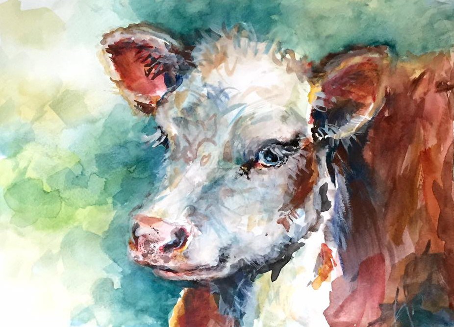926x667 Bryarton Farm Inspired To Paint Speed Painting Cow Watercolor Video - Watercolor Cow Painting