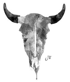 236x275 219 Best Bull Skull Images Bull Skulls, Cow And - Watercolor Cow Skull
