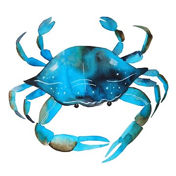 360x360 Crab Watercolor, Blue Crab Graphic Unisex T Shirt By Quotesart - Watercolor Crab