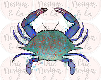 340x270 Watercolor Crab Etsy - Watercolor Crab