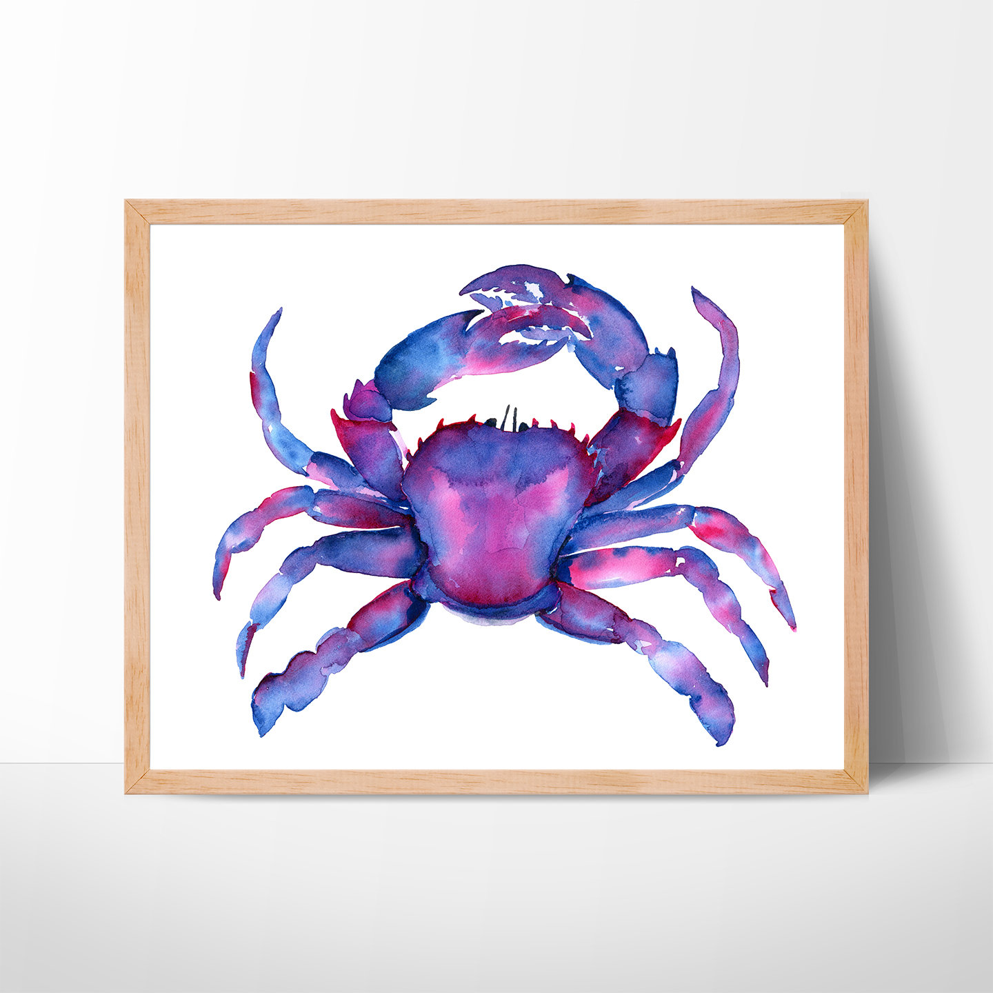 1440x1440 Colorful Crab Crab Watercolor Crab Print Crab Print Watercolor - Watercolor Crab