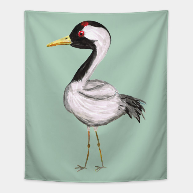 630x630 Cute Crane Watercolor - Watercolor Crane