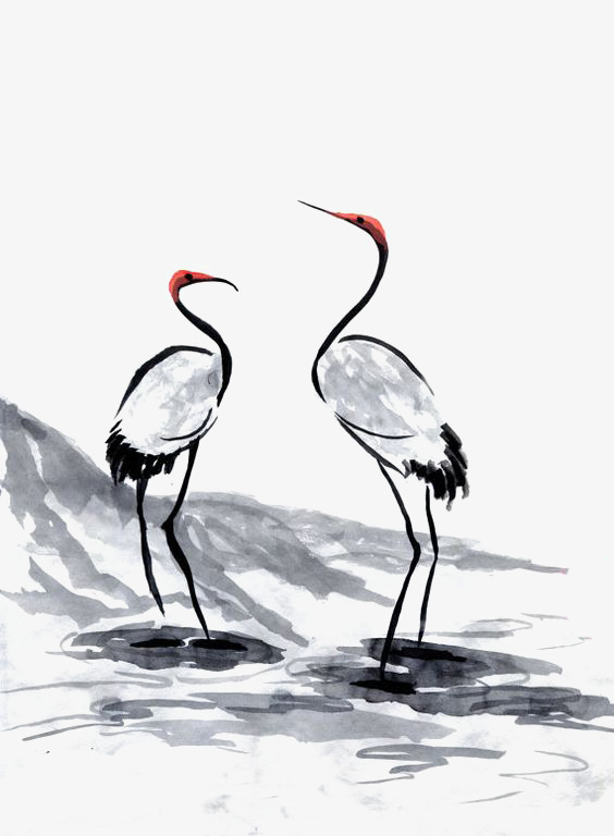 564x768 Watercolor Crane, Watercolor Clipart, Kotsuru, Birds Png Image And - Watercolor Crane