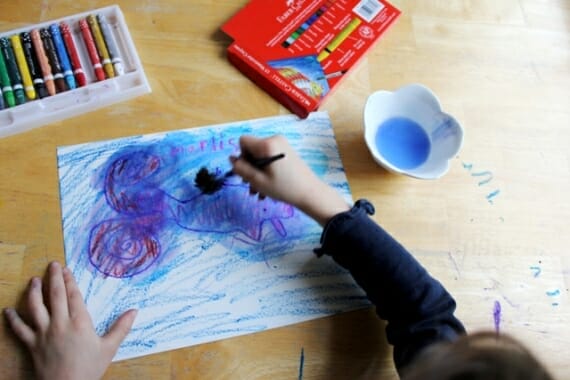 570x380 Giving Watercolor Crayons A Try - Watercolor Crayons