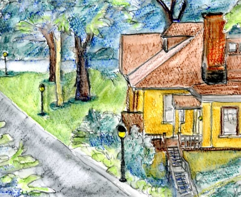 488x400 Using Watercolor Crayons In Paintings - Watercolor Crayons