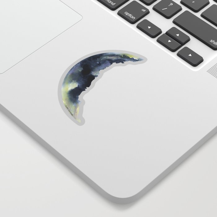 700x700 Crescent Moon Watercolor Sticker By Susanwindsor Society6 - Watercolor Crescent Moon