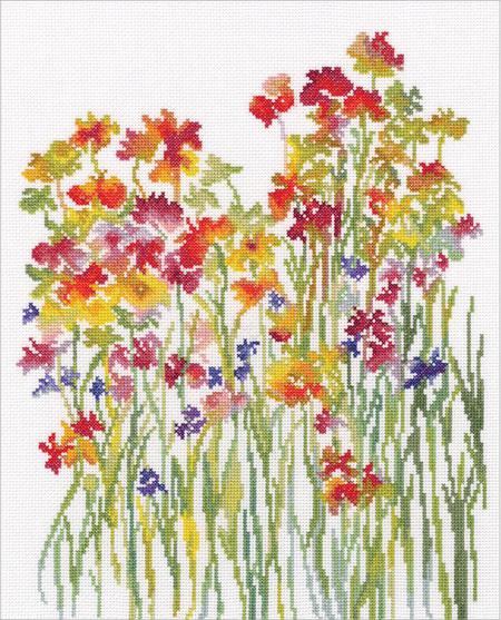 450x557 Rto Flower Watercolour - Watercolor Cross Stitch