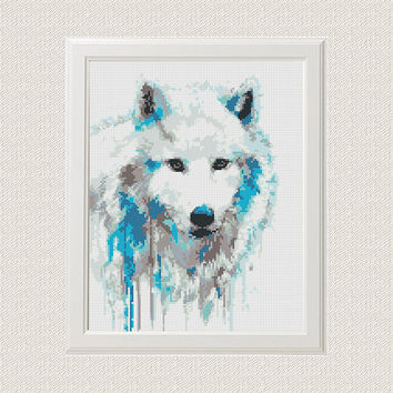 354x354 Shop Modern Art Cross Stitch On Wanelo - Watercolor Cross Stitch