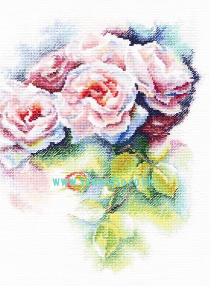 411x558 Trend Alert Watercolour Cross Stitch Sewandso - Watercolor Cross Stitch
