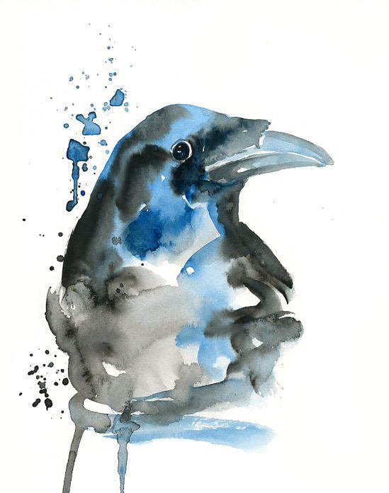 549x696 Watercolor Crow Tattoo Idea Tattoos And Piercings - Watercolor Crow Tattoo