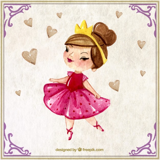 626x626 Watercolor Lovely Princess With A Crown Vector Premium Download - Watercolor Crown
