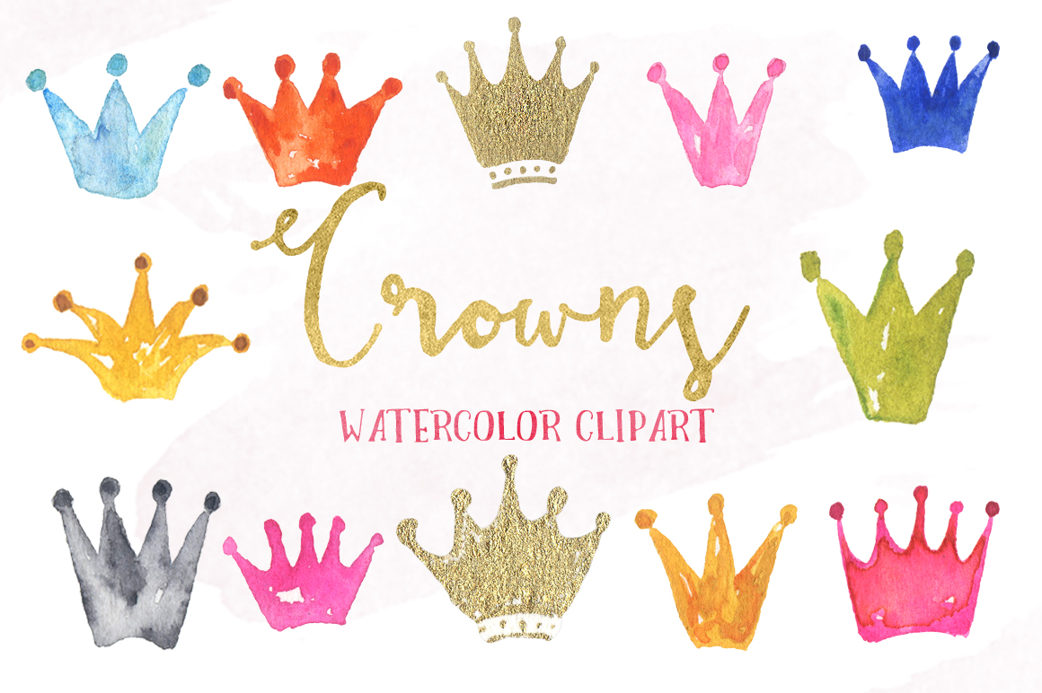 1160x772 Crown Watercolor Clipart By Labfcreations - Watercolor Crown
