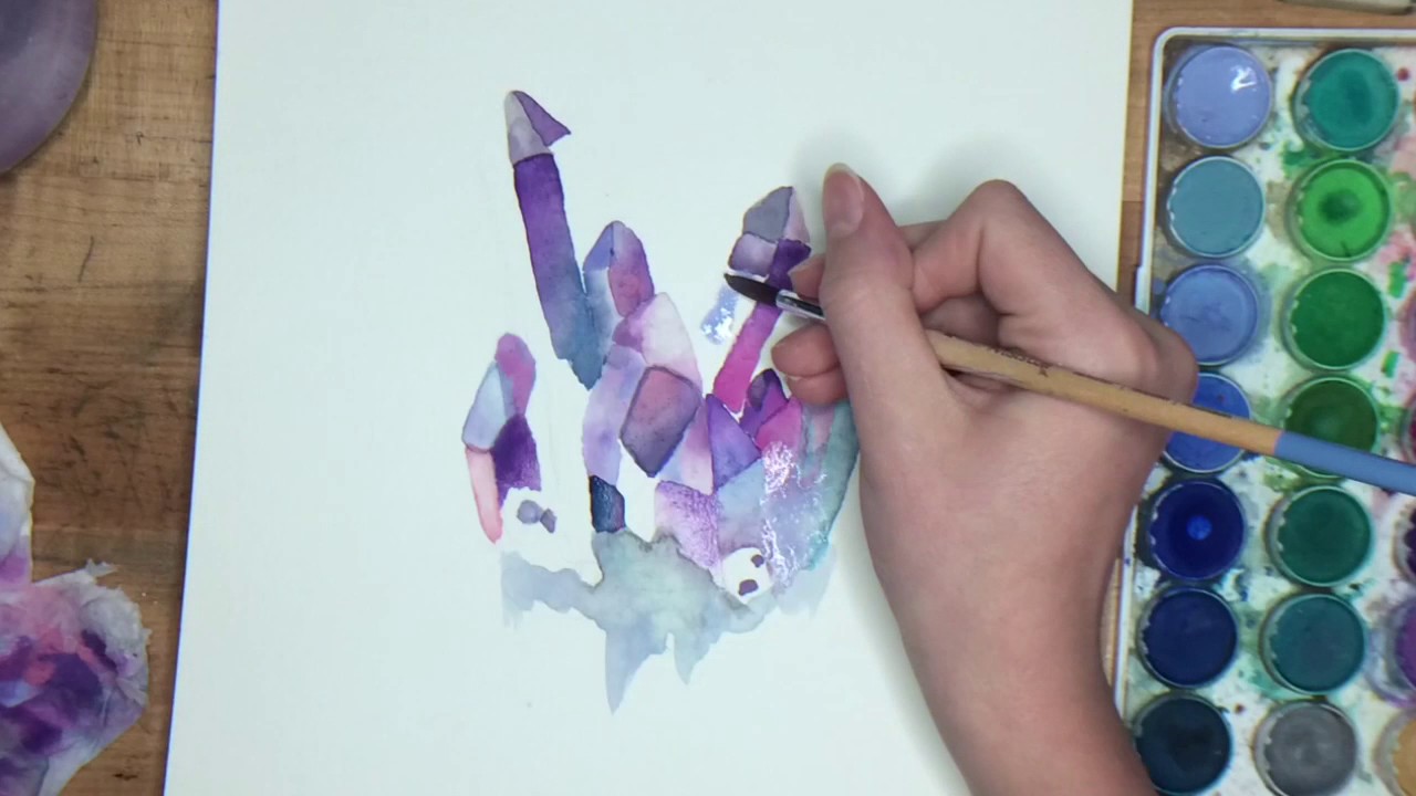 1280x720 Watercolor Crystals - Watercolor Crystals