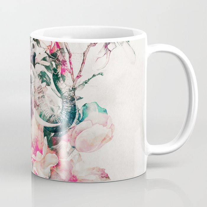 700x700 Watercolor Elephant And Flowers Coffee Mug By Rizapeker Society6 - Watercolor Cup