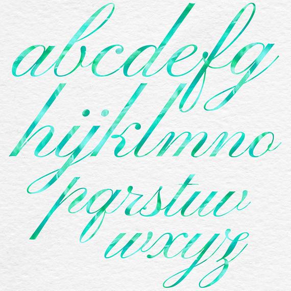 Watercolor Cursive Font at PaintingValley.com | Explore collection of Watercolor Cursive Font