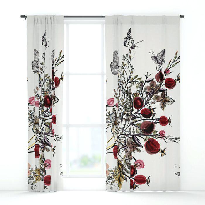 700x700 Watercolor Floral Curtains Appsnews - Watercolor Curtains