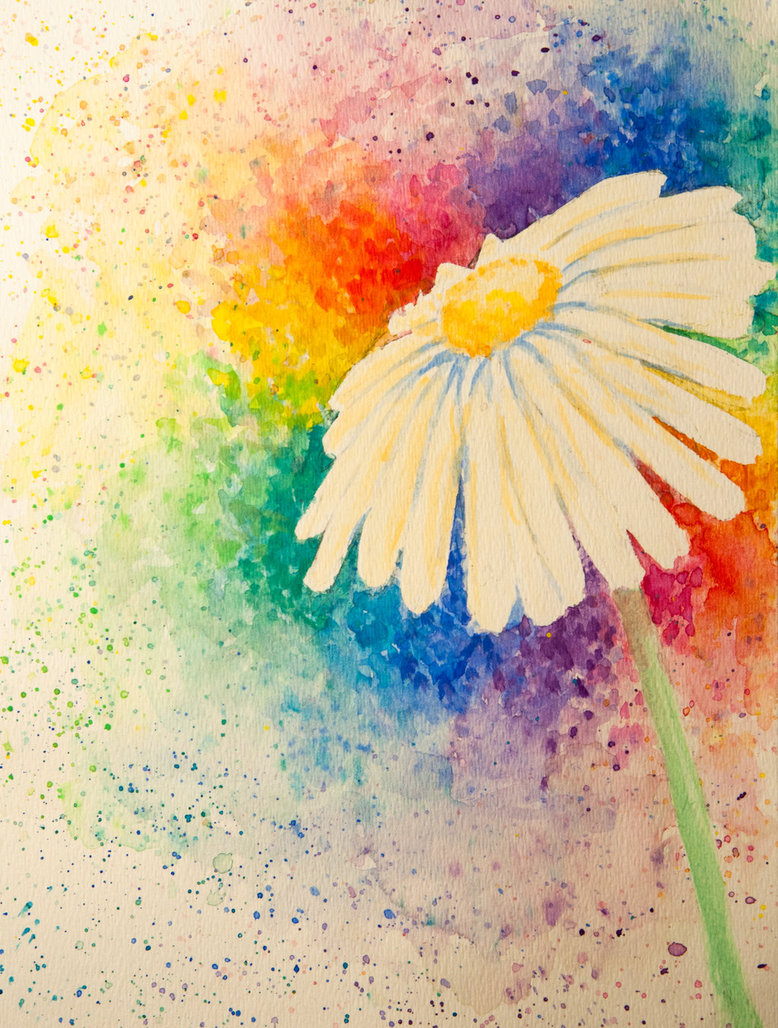 778x1028 Watercolor Daisy By Catgirl1428 - Watercolor Daisy