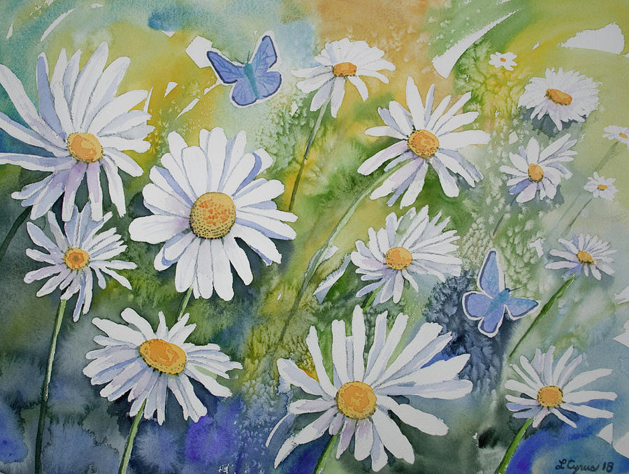 900x678 Watercolor - Watercolor Daisy Paintings