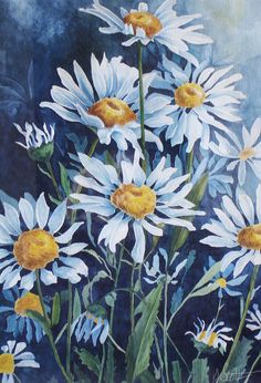 236x346 Sip And Paint Paintings Fieldof Daisies This Text Is Replaced By - Watercolor Daisy Paintings