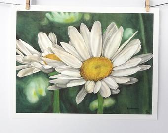 340x270 Daisy Painting Etsy - Watercolor Daisy Paintings