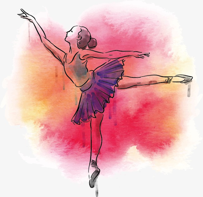 650x631 Ballet Vector, Watercolor, Dance, Hand Painted Png And Vector For - Watercolor Dancer