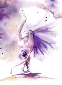 220x300 Watercolor Ballerina Paintings Fine Art America - Watercolor Dancer