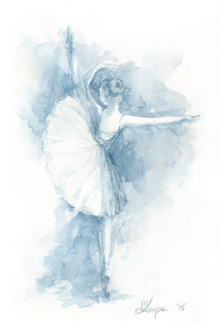 Watercolor Dancer at PaintingValley.com | Explore collection of ...