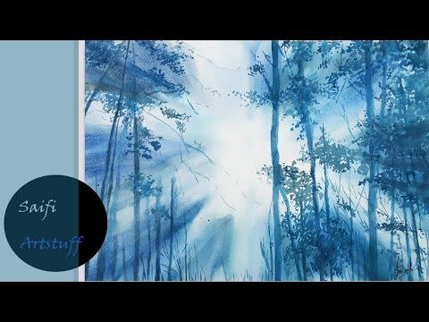 480x360 Deep Dark Forest Using 2 Watercolors Saifi Artstuff - Watercolor Dark Forest