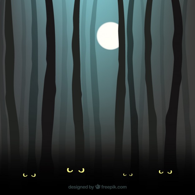 626x626 Monster In Dark Forest Vector Free Download - Watercolor Dark Forest
