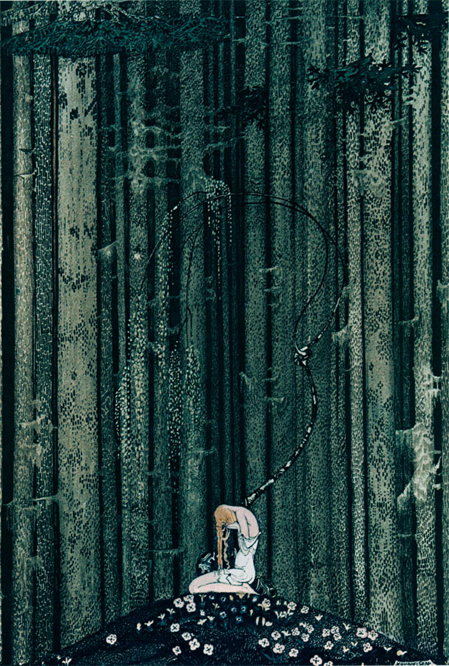 877x1300 At Rest In The Dark Wood, Kay Nielsen, Ink And Watercolor, 1914 Art - Watercolor Dark Forest