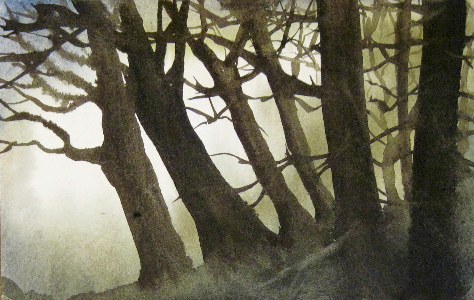 1600x1014 Ravenwood Forest 5114 - Watercolor Dark Forest