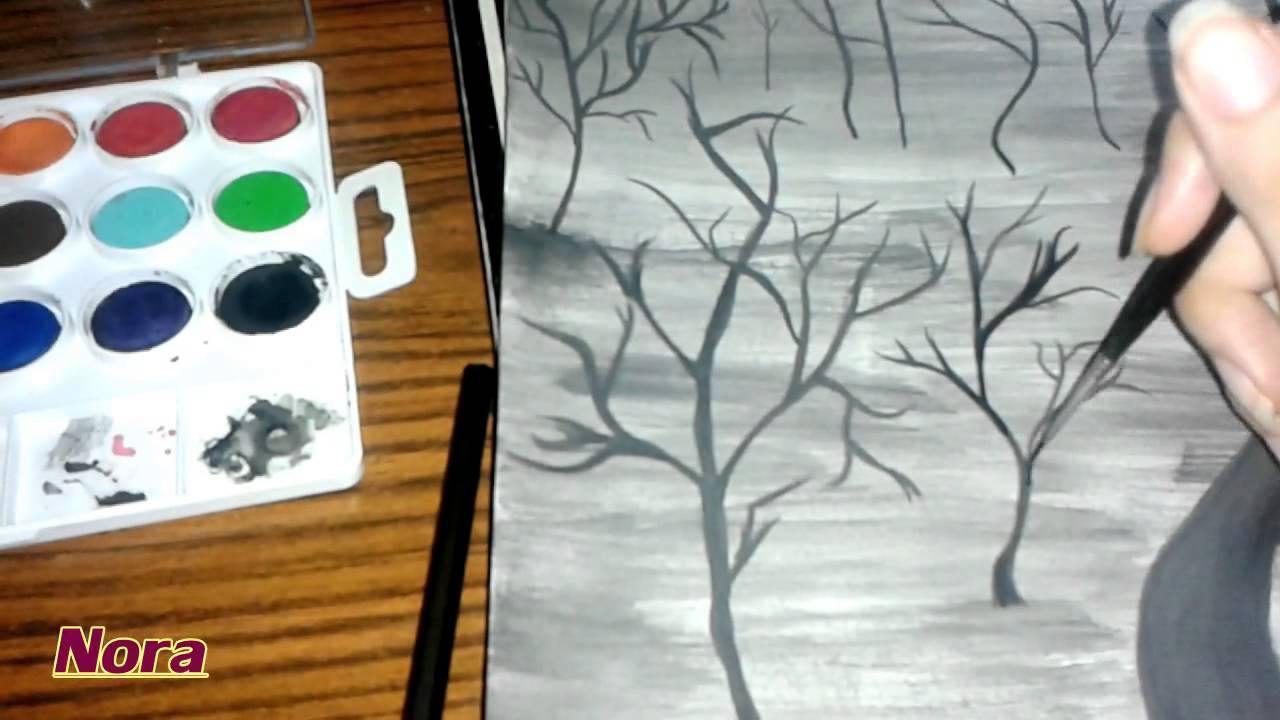 1280x720 Watercolor Art - Watercolor Dark Forest