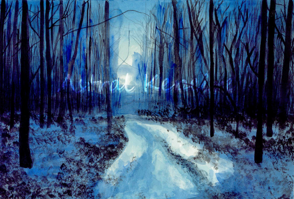 1024x693 Watercolor Dark Forest By Astralstonekeeper - Watercolor Dark Forest