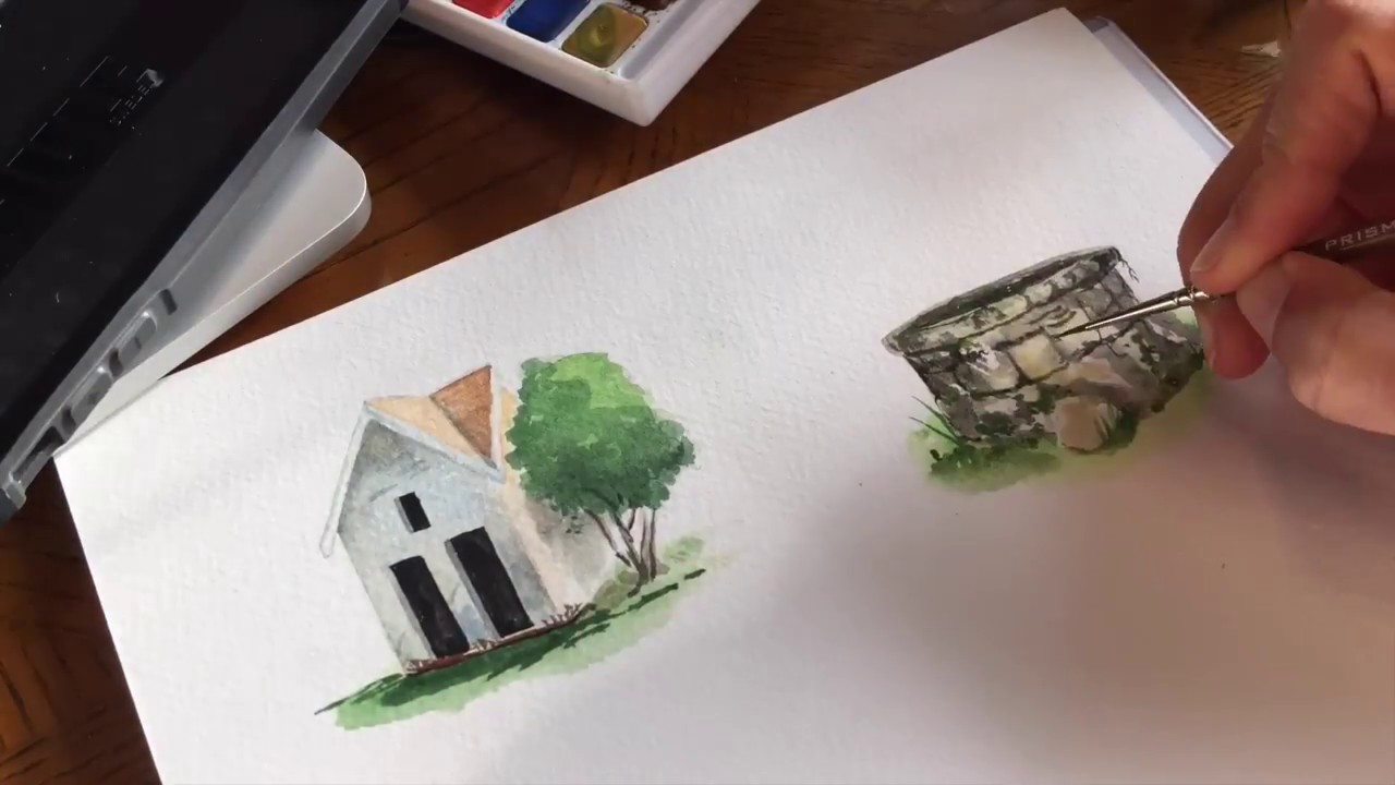 1280x720 Painting Watercolor From Light To Dark - Watercolor Dark To Light