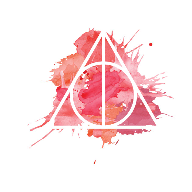 630x630 Harry Potter - Watercolor Deathly Hallows