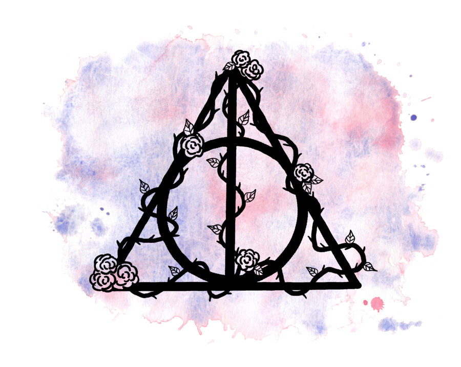 900x718 Watercolor Deathly Hallows By Visualpoems - Watercolor Deathly Hallows