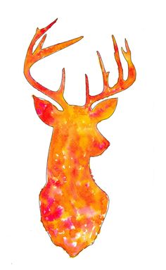 236x383 Deer Head Print, Emerald Green Deer Art, Green Stag Art Print - Watercolor Deer Head