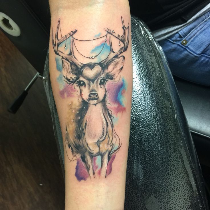 736x736 Cute Deer Tattoos Collection - Watercolor Deer Tattoo