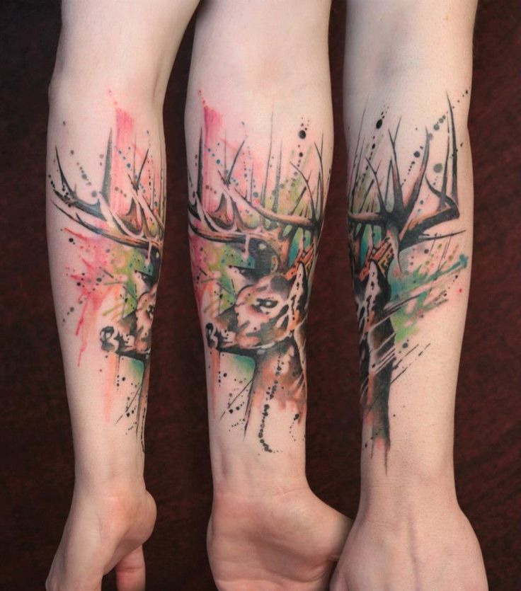 736x835 Watercolor Deer Tattoo Best Tattoo Design Ideas - Watercolor Deer Tattoo