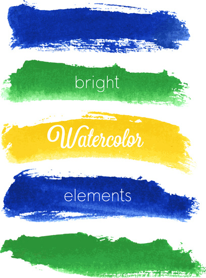 408x550 Vector Banner Watercolor Design Elements Free Vector In - Watercolor Design Elements