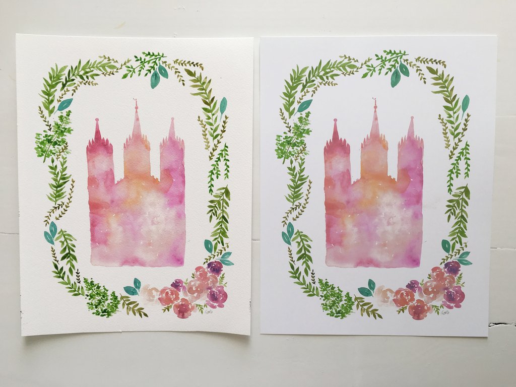 1024x768 Watercolor Printer Paper Vs Matte Poster Paper Celeste C. Clark - Watercolor Design Paper