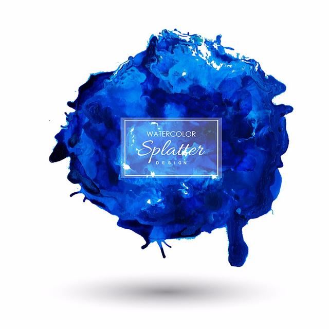 640x640 Hand Drawn Watercolor Splatter Designs, Watercolor, Purple, Splash - Watercolor Designs