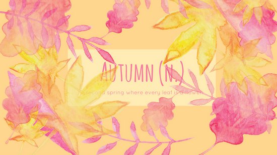 550x309 Watercolor Autumn Leaves Desktop Wallpaper - Watercolor Desktop