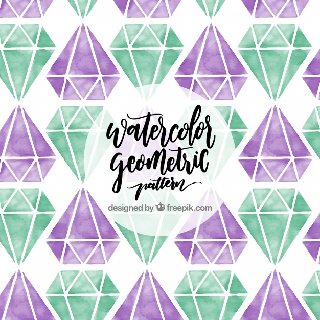 626x626 Pattern Of Watercolor Diamond Vector Free Download - Watercolor Diamond